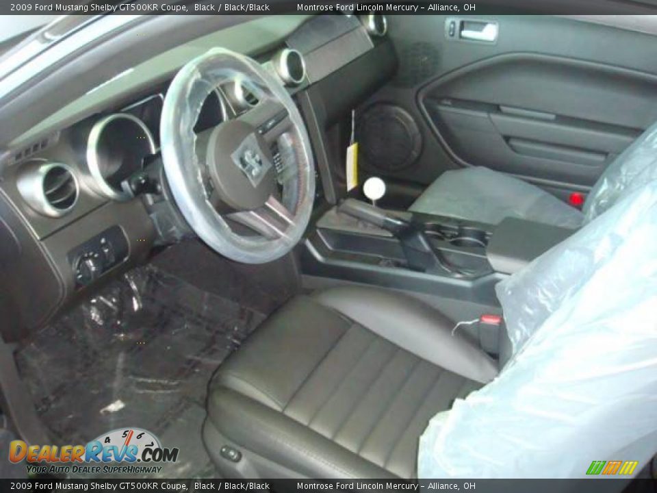 2009 Ford Mustang Shelby GT500KR Coupe Black / Black/Black Photo #15