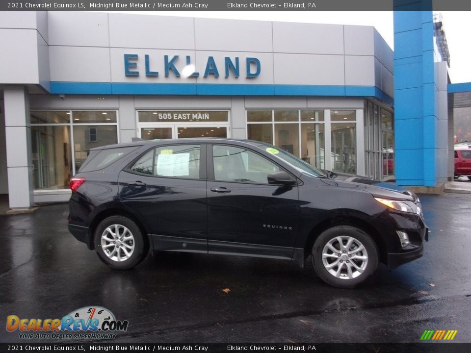 2021 Chevrolet Equinox LS Midnight Blue Metallic / Medium Ash Gray Photo #1