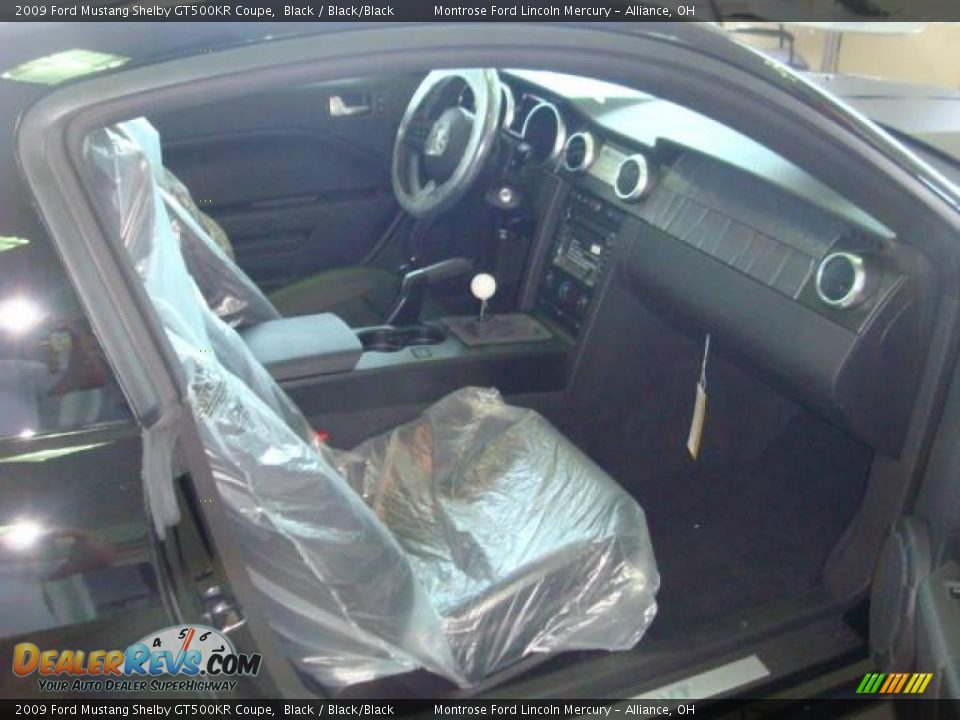 2009 Ford Mustang Shelby GT500KR Coupe Black / Black/Black Photo #16