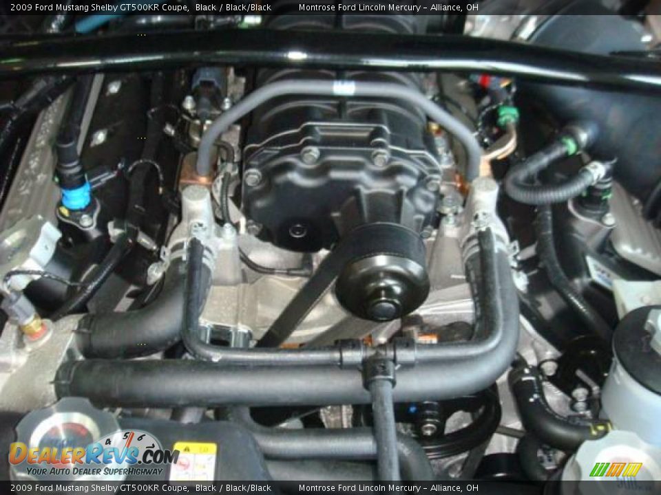 2009 Ford Mustang Shelby GT500KR Coupe Black / Black/Black Photo #17