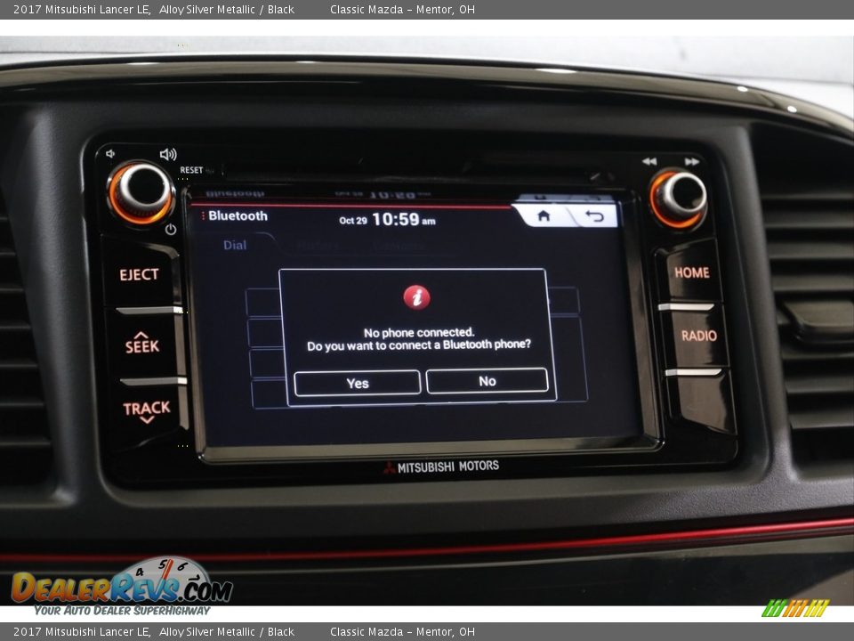 2017 Mitsubishi Lancer LE Alloy Silver Metallic / Black Photo #12