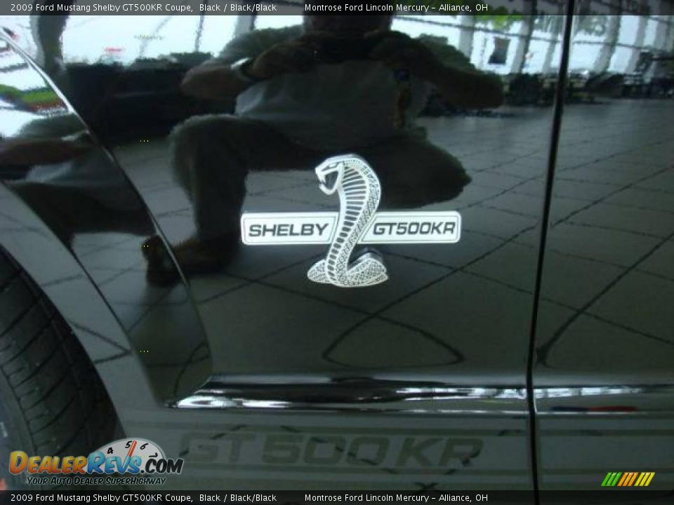 2009 Ford Mustang Shelby GT500KR Coupe Black / Black/Black Photo #24