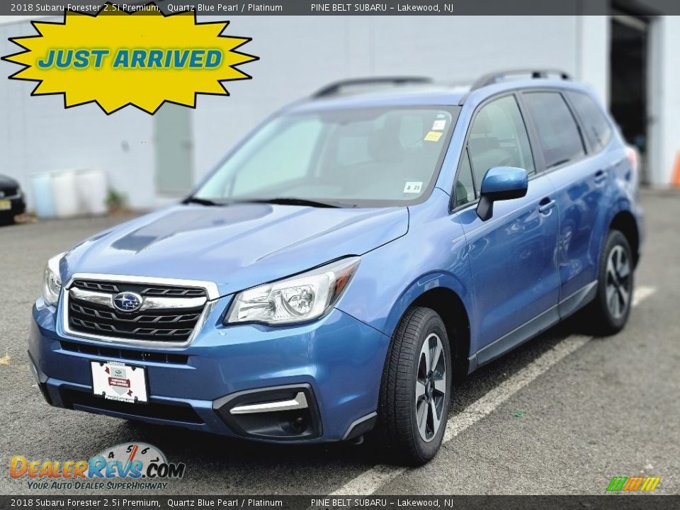 2018 Subaru Forester 2.5i Premium Quartz Blue Pearl / Platinum Photo #1