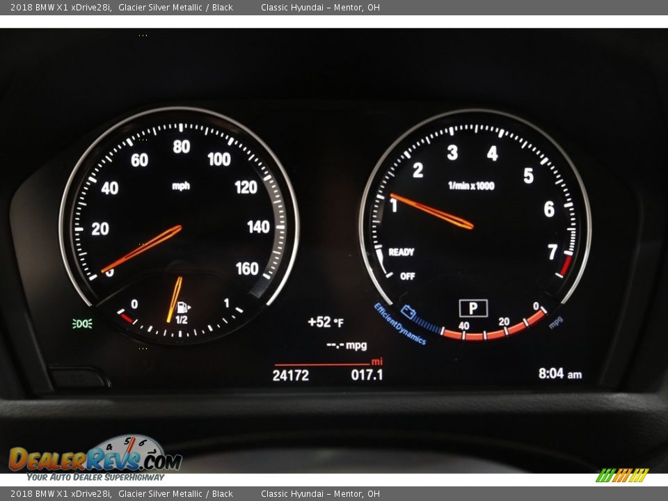 2018 BMW X1 xDrive28i Glacier Silver Metallic / Black Photo #8