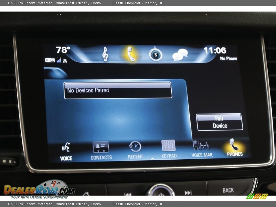 2019 Buick Encore Preferred White Frost Tricoat / Ebony Photo #11