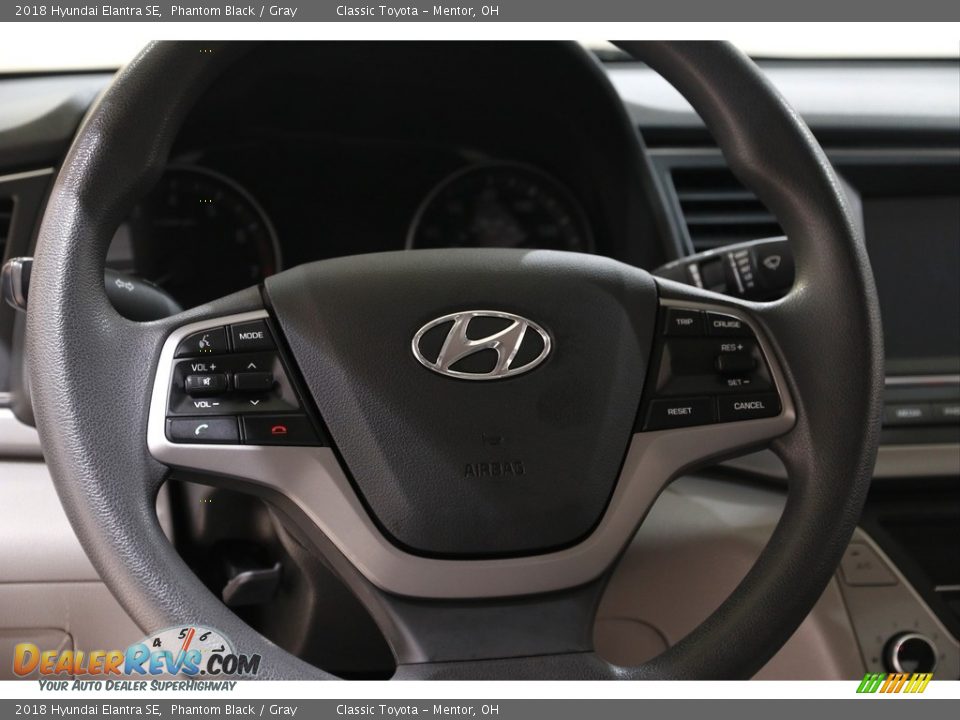 2018 Hyundai Elantra SE Phantom Black / Gray Photo #7
