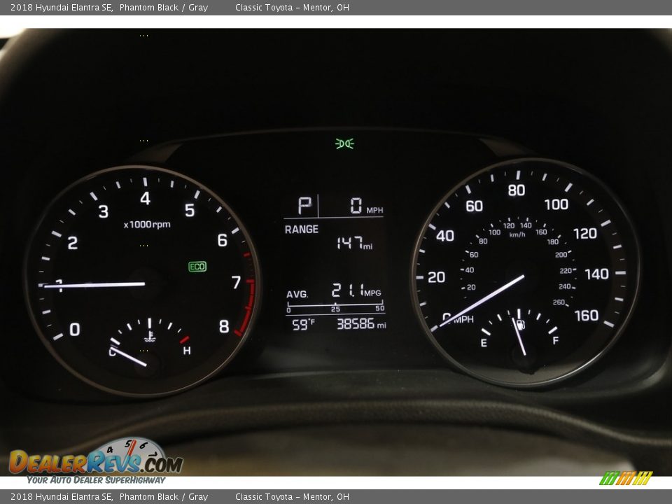 2018 Hyundai Elantra SE Phantom Black / Gray Photo #8
