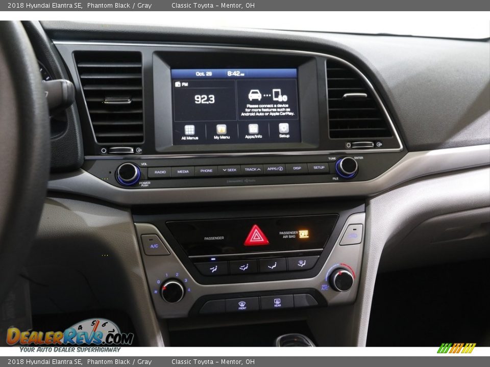 2018 Hyundai Elantra SE Phantom Black / Gray Photo #9