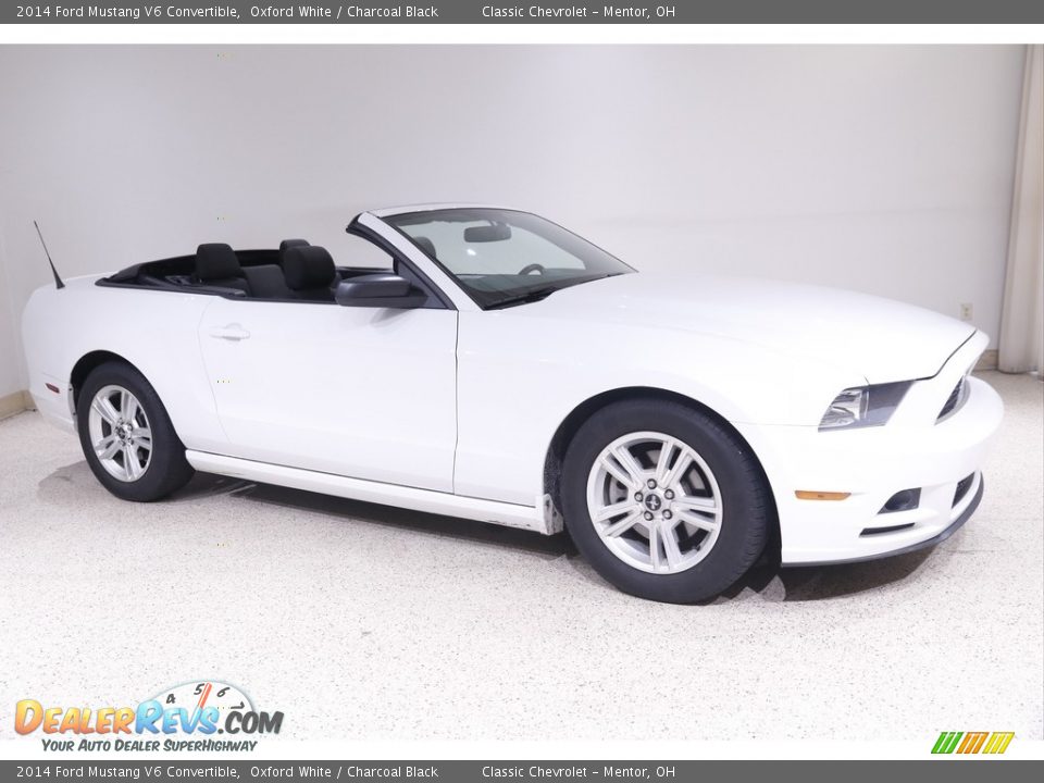 2014 Ford Mustang V6 Convertible Oxford White / Charcoal Black Photo #1