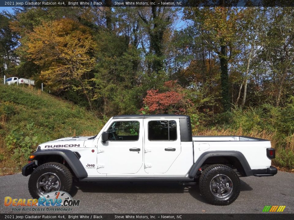 2021 Jeep Gladiator Rubicon 4x4 Bright White / Black Photo #1