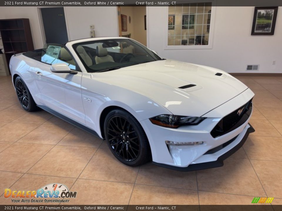 2021 Ford Mustang GT Premium Convertible Oxford White / Ceramic Photo #2