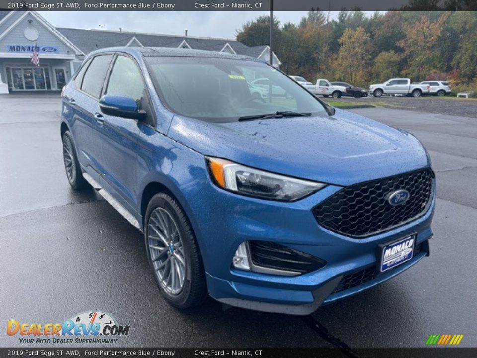 2019 Ford Edge ST AWD Ford Performance Blue / Ebony Photo #2