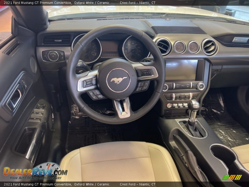 Dashboard of 2021 Ford Mustang GT Premium Convertible Photo #5