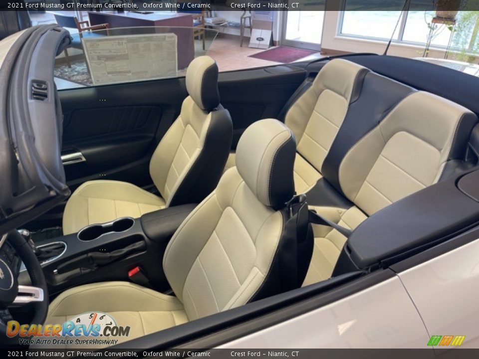 Front Seat of 2021 Ford Mustang GT Premium Convertible Photo #6