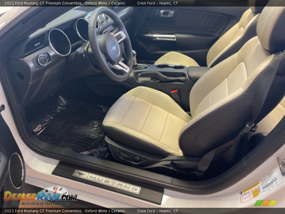 Ceramic Interior - 2021 Ford Mustang GT Premium Convertible Photo #7