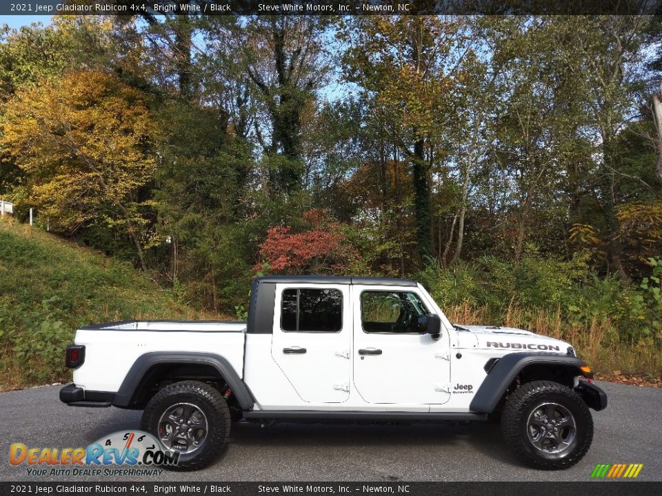 2021 Jeep Gladiator Rubicon 4x4 Bright White / Black Photo #5