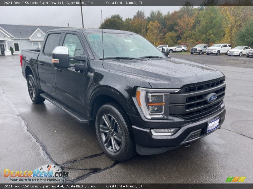 2021 Ford F150 Lariat SuperCrew 4x4 Agate Black / Black Photo #2