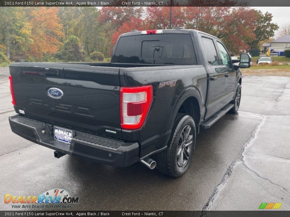 2021 Ford F150 Lariat SuperCrew 4x4 Agate Black / Black Photo #3