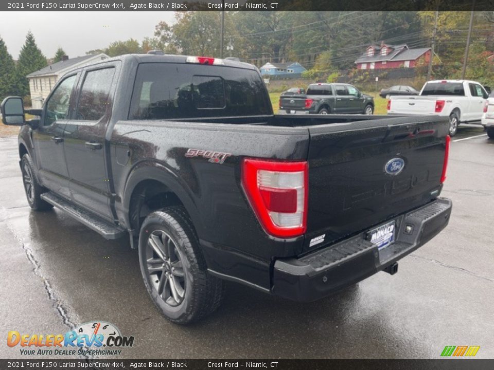 2021 Ford F150 Lariat SuperCrew 4x4 Agate Black / Black Photo #4
