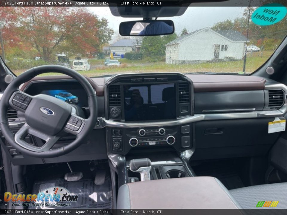 2021 Ford F150 Lariat SuperCrew 4x4 Agate Black / Black Photo #9