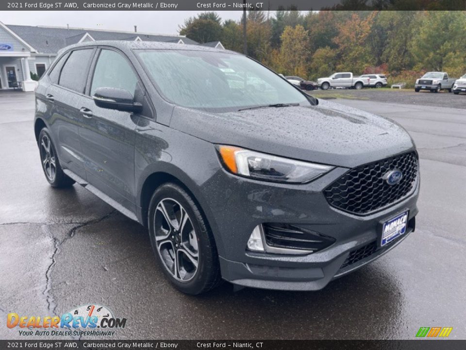 Front 3/4 View of 2021 Ford Edge ST AWD Photo #2