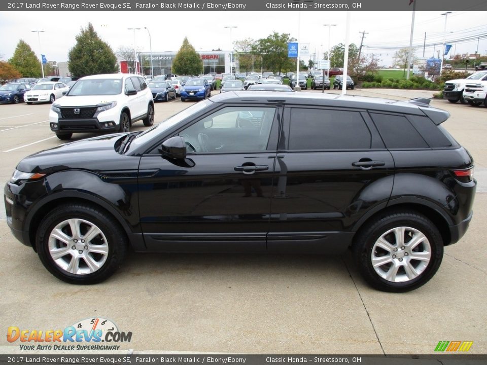 2017 Land Rover Range Rover Evoque SE Farallon Black Metallic / Ebony/Ebony Photo #5