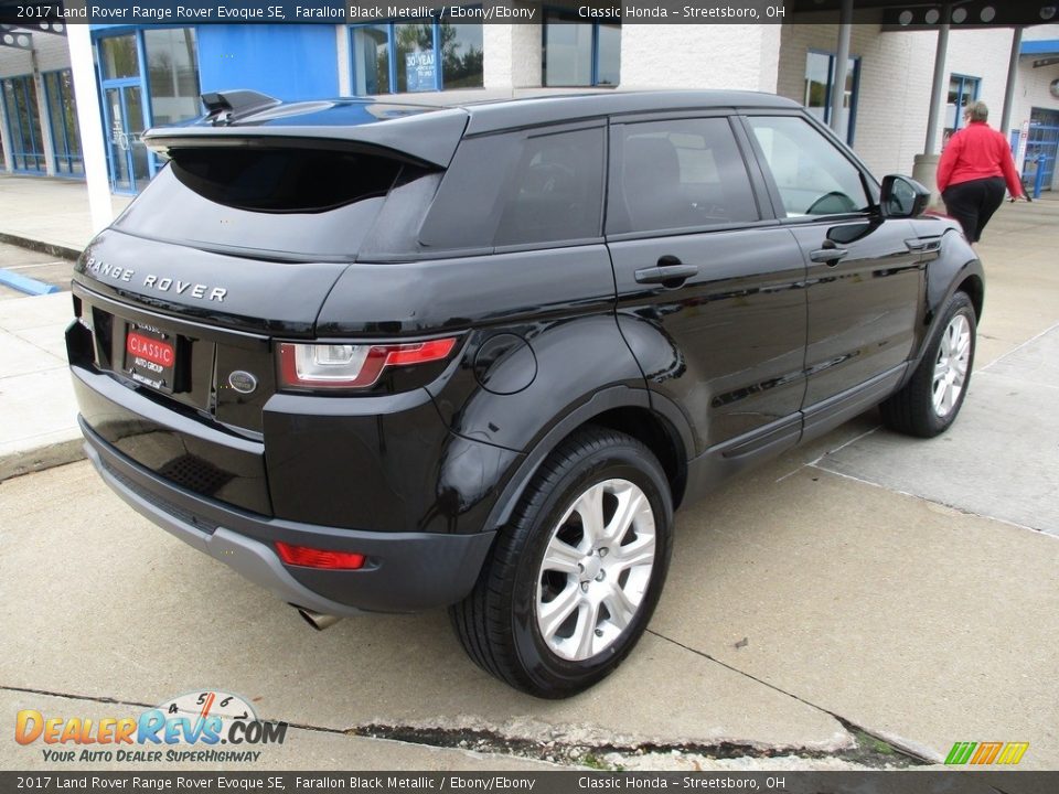 2017 Land Rover Range Rover Evoque SE Farallon Black Metallic / Ebony/Ebony Photo #8