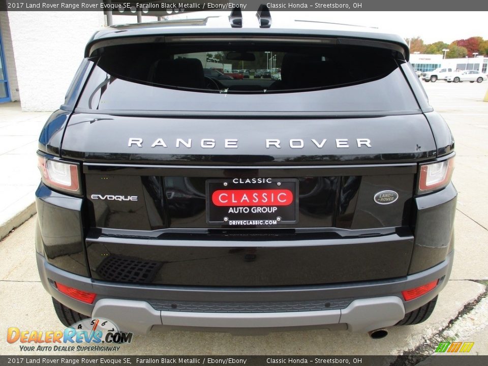 2017 Land Rover Range Rover Evoque SE Farallon Black Metallic / Ebony/Ebony Photo #9