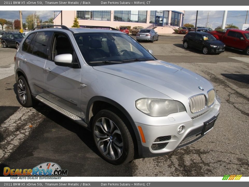 2011 BMW X5 xDrive 50i Titanium Silver Metallic / Black Photo #3