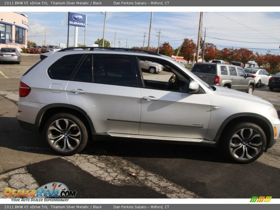 2011 BMW X5 xDrive 50i Titanium Silver Metallic / Black Photo #4