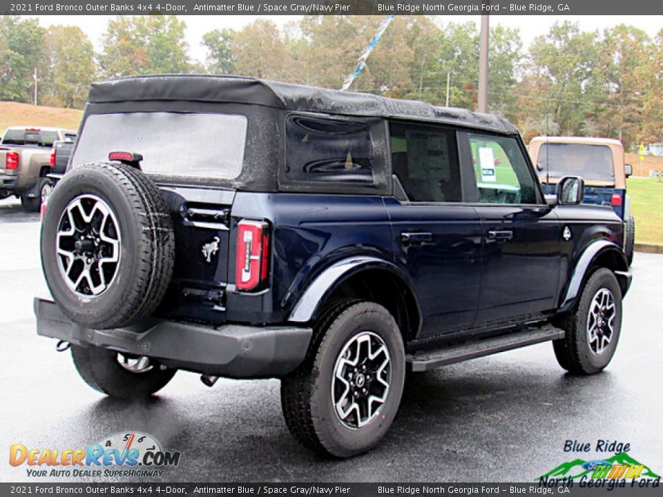 2021 Ford Bronco Outer Banks 4x4 4-Door Antimatter Blue / Space Gray/Navy Pier Photo #5