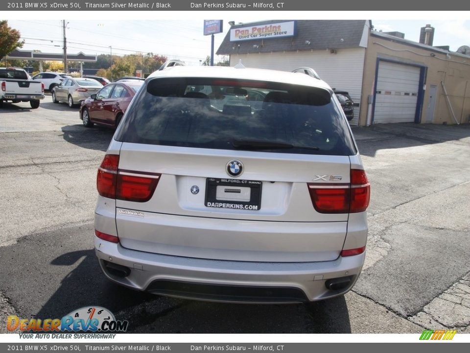 2011 BMW X5 xDrive 50i Titanium Silver Metallic / Black Photo #6