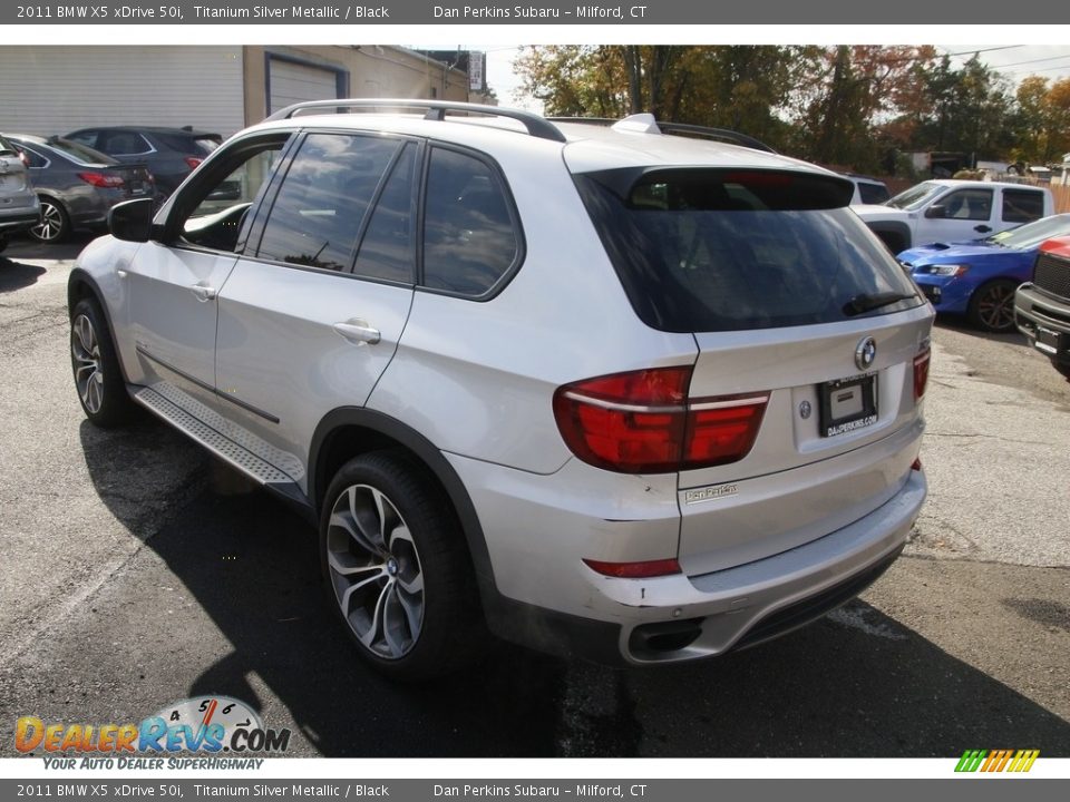 2011 BMW X5 xDrive 50i Titanium Silver Metallic / Black Photo #7