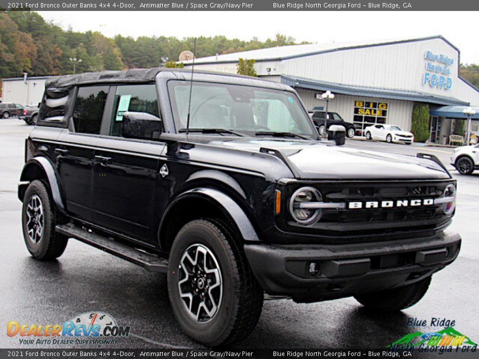2021 Ford Bronco Outer Banks 4x4 4-Door Antimatter Blue / Space Gray/Navy Pier Photo #7