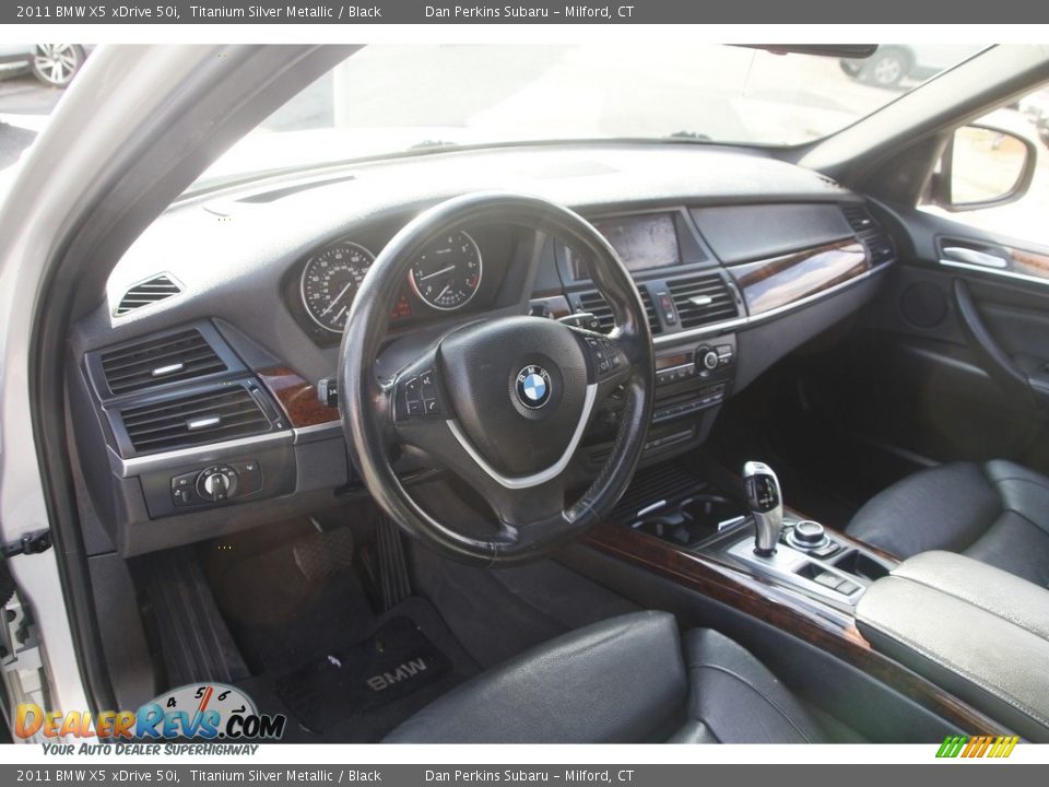 2011 BMW X5 xDrive 50i Titanium Silver Metallic / Black Photo #10