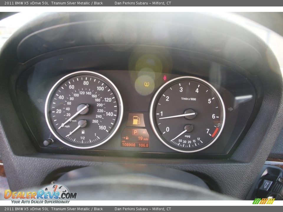 2011 BMW X5 xDrive 50i Titanium Silver Metallic / Black Photo #18