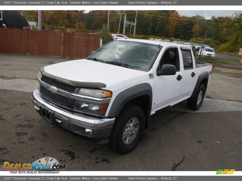 2007 Chevrolet Colorado LT Crew Cab 4x4 Summit White / Very Dark Pewter Photo #1