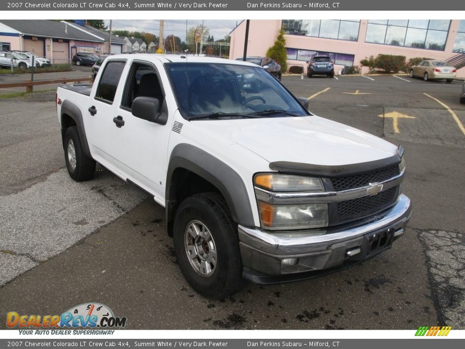 2007 Chevrolet Colorado LT Crew Cab 4x4 Summit White / Very Dark Pewter Photo #3