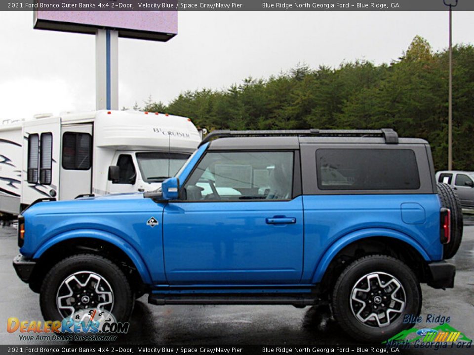 Velocity Blue 2021 Ford Bronco Outer Banks 4x4 2-Door Photo #2