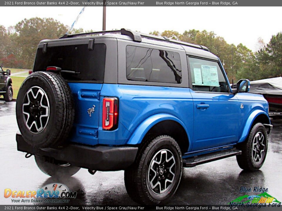 2021 Ford Bronco Outer Banks 4x4 2-Door Velocity Blue / Space Gray/Navy Pier Photo #5