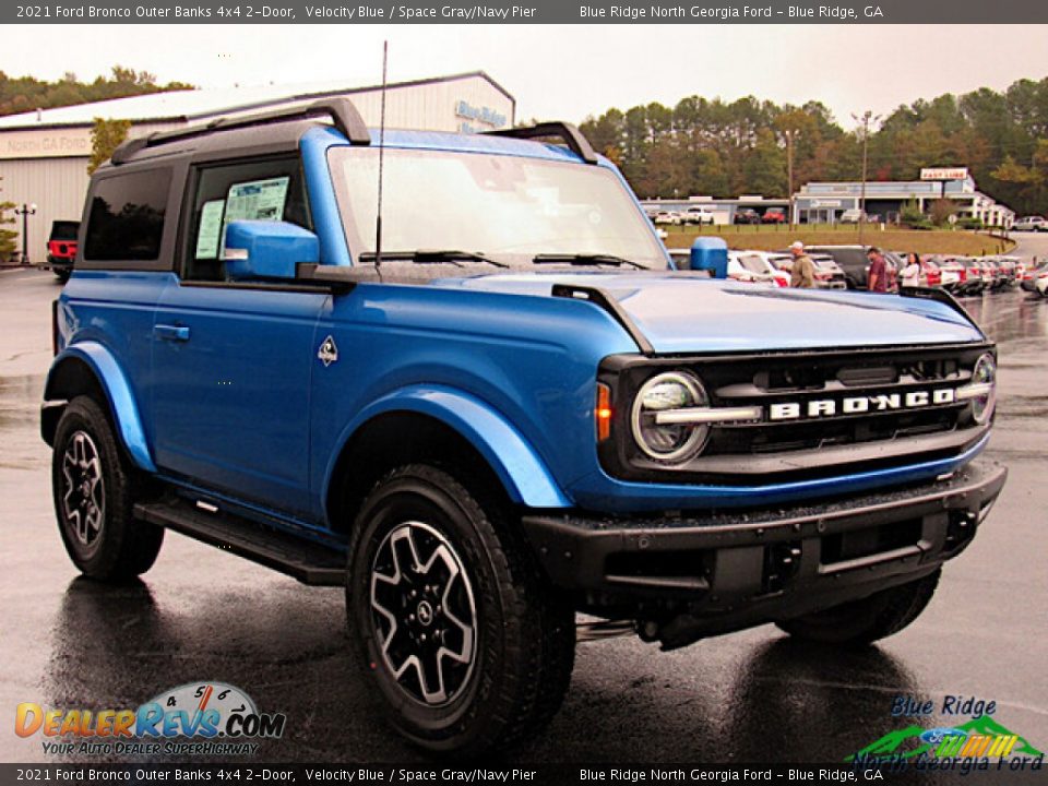 2021 Ford Bronco Outer Banks 4x4 2-Door Velocity Blue / Space Gray/Navy Pier Photo #7