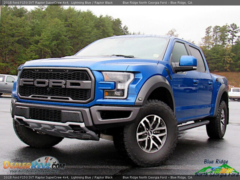 2018 Ford F150 SVT Raptor SuperCrew 4x4 Lightning Blue / Raptor Black Photo #1