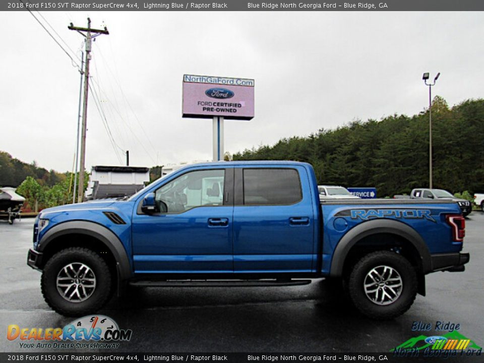 2018 Ford F150 SVT Raptor SuperCrew 4x4 Lightning Blue / Raptor Black Photo #2