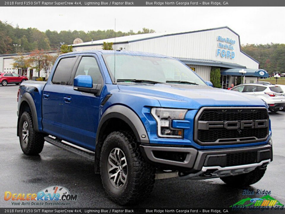 2018 Ford F150 SVT Raptor SuperCrew 4x4 Lightning Blue / Raptor Black Photo #7