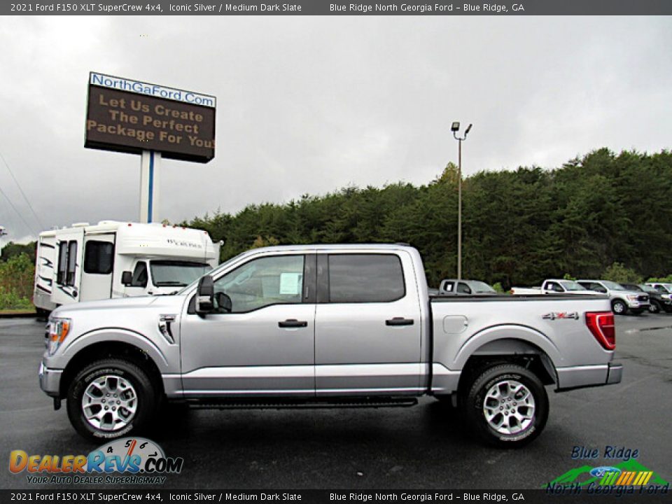 2021 Ford F150 XLT SuperCrew 4x4 Iconic Silver / Medium Dark Slate Photo #2