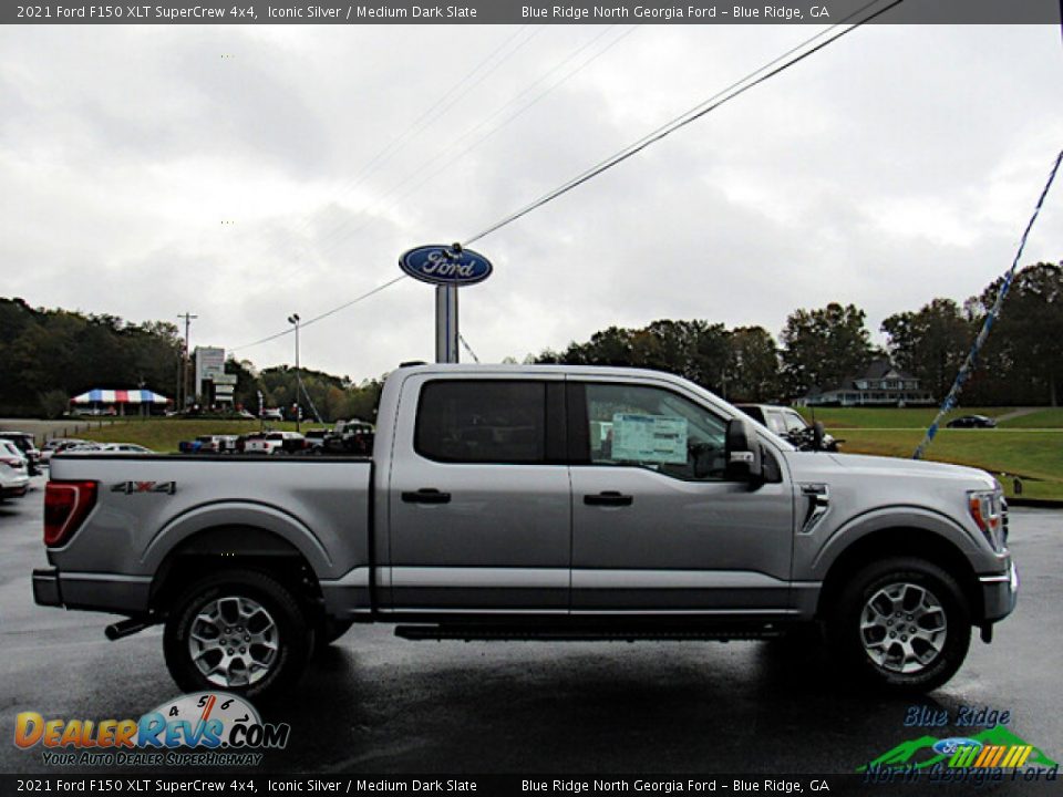 2021 Ford F150 XLT SuperCrew 4x4 Iconic Silver / Medium Dark Slate Photo #6