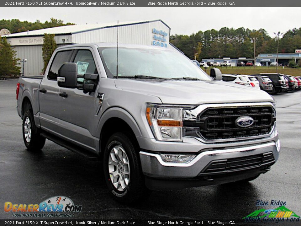 2021 Ford F150 XLT SuperCrew 4x4 Iconic Silver / Medium Dark Slate Photo #7