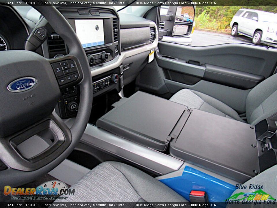 2021 Ford F150 XLT SuperCrew 4x4 Iconic Silver / Medium Dark Slate Photo #24