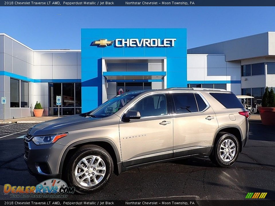 2018 Chevrolet Traverse LT AWD Pepperdust Metallic / Jet Black Photo #1