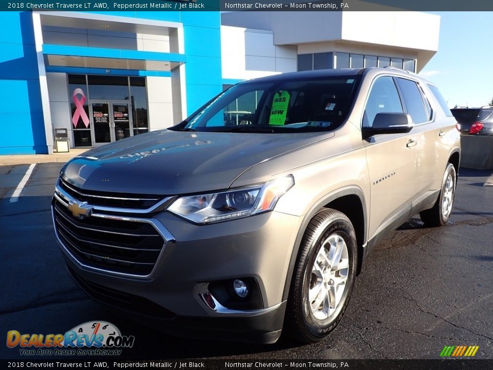 2018 Chevrolet Traverse LT AWD Pepperdust Metallic / Jet Black Photo #2